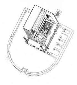 Drawing of the Synagogue of Samara. Image courtesy Yitzhak Magen