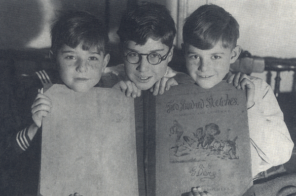 Photo of David, Noel, and Benedict Freedman, 1929.