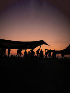Azekah excavation at sunrise