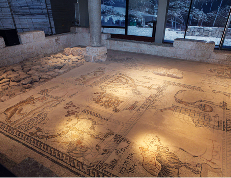Mosaic floor in the synagogue of Sepphoris_Alamy, 3CCAFY5