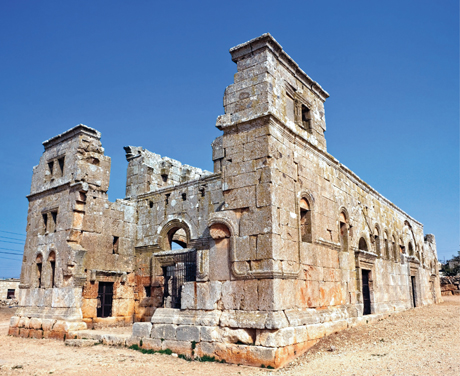 Fifth Century church of Qalb Loze in NW Syria_Alamy D8J04H