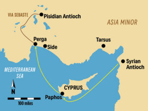 Pisidian Antioch map